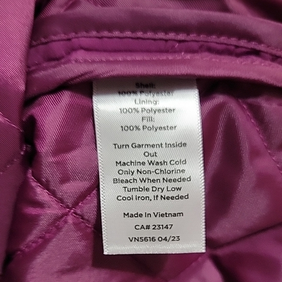 Talbots Quilted Collardless Jacket Size Large New - Picture 9 of 13